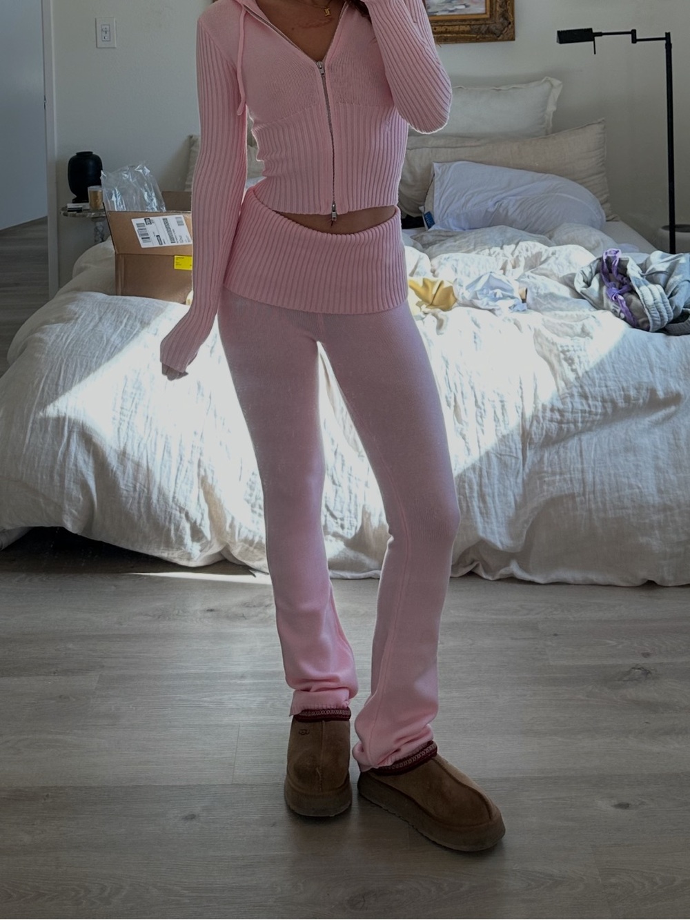 Frankie’s Bikinis Knit Pants - pink